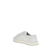 Saint Laurent White Calf Leather Bos Taurus Low Top Sneakers