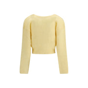 Alessandra Rich Yellow Mohair Cardigan