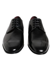 Dolce & Gabbana Men Dress Black Calfskin Leather Derby Shoes
