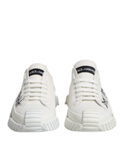 Dolce & Gabbana White Logo Graffiti Low Top Sneakers Shoes