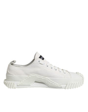 Dolce & Gabbana White Logo Graffiti Low Top Sneakers Shoes