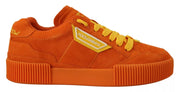 Dolce & Gabbana Orange Leather P.j. Tucker Men Sneakers Shoes
