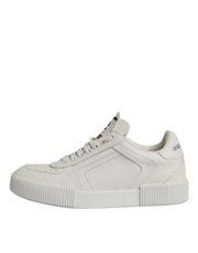 Dolce & Gabbana White Miami Leather Low Top Sneakers Shoes