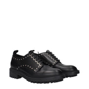 Max Mara Black Leather Oxfords And Derbies