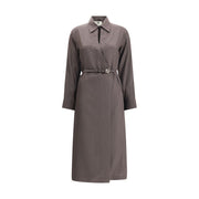 Fendi Brown Silk Casual Dress