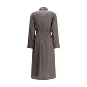 Fendi Brown Silk Casual Dress