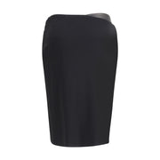 Versace Black Viscose Midi Skirt