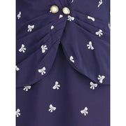 Alessandra Rich Blue Silk Casual Dress