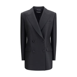 Dolce & Gabbana Black Fleece Wool Blazer