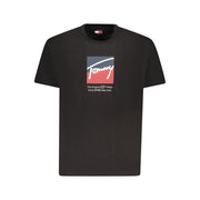 Tommy Hilfiger Black Cotton Men T-Shirt