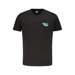 Tommy Hilfiger Black Cotton Men T-Shirt