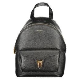 Coccinelle Black Leather Backpack