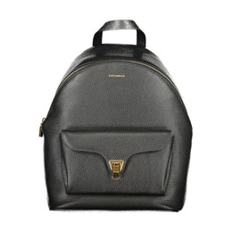Coccinelle Black Leather Backpack