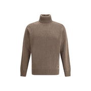Brooksfield Brown Fleece Wool Turtleneck