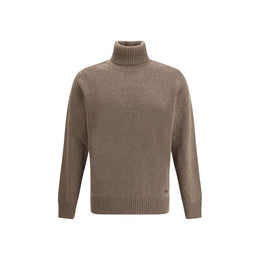 Brooksfield Brown Fleece Wool Turtleneck