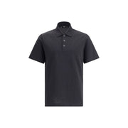 Fendi Black Cotton Polo Shirt