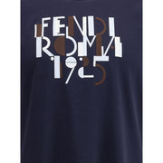 Fendi Blue Cotton T-Shirt