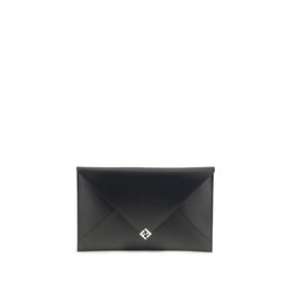 Fendi Black Leather Clutch Bag