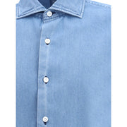 Finamore Blue Denim Shirt