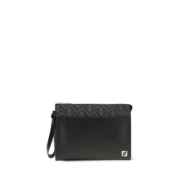 Fendi Black Leather Clutch Bag
