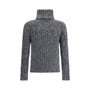 Dolce & Gabbana Gray Fleece Wool Turtleneck