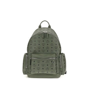 MCM Green Fabric Backpack