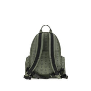 MCM Green Fabric Backpack