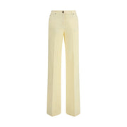 Etro Yellow Cotton Straight-Leg Jeans