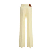 Etro Yellow Cotton Straight-Leg Jeans