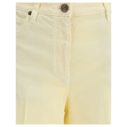 Etro Yellow Cotton Straight-Leg Jeans