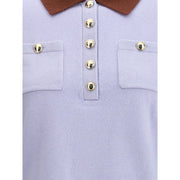 Self-Portrait Light Blue Wool Sweatshirt