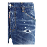 Dsquared² Blue Cotton Slim Fit Jeans