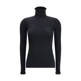 Valentino Black Fleece Wool Sweatshirt