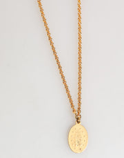 Dolce & Gabbana Gold Medallion Metal Chain Charm Men Pendant Necklace