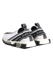 Dolce & Gabbana Black White Slip On Sorrento Sneakers Shoes