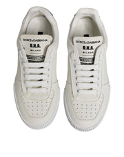 Dolce & Gabbana White Miami Leather Low Top Sneakers Shoes