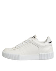 Dolce & Gabbana White Miami Leather Low Top Sneakers Shoes