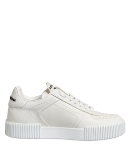 Dolce & Gabbana White Miami Leather Low Top Sneakers Shoes