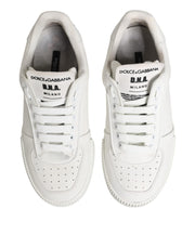 Dolce & Gabbana White Miami Leather Low Top Sneakers Shoes