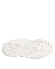 Dolce & Gabbana White Miami Leather Low Top Sneakers Shoes