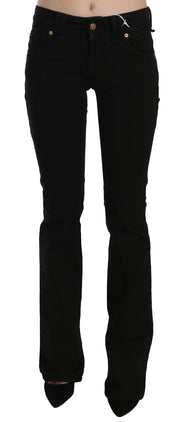 John Galliano Black Low Waist Slim Leg Skinny Denim Casual Pants Jeans