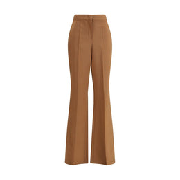 Fendi Brown Wool Flared Pants
