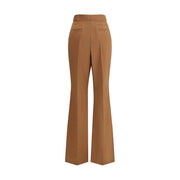 Fendi Brown Wool Flared Pants