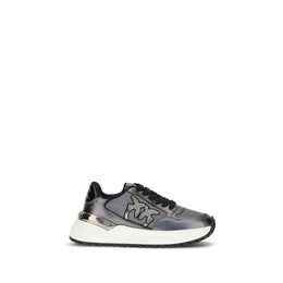 PINKO Gray Fabric Low Top Sneakers