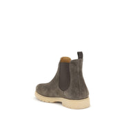 Kiton Brown Rubber Chelsea Boots