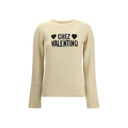 Valentino Cream Fleece Wool Sweatshirt