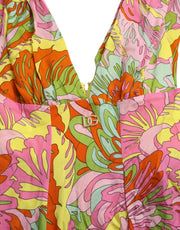 Dolce & Gabbana Multicolor Floral Silk Flared Mini Dress