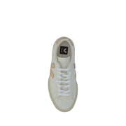 Veja White Calf Leather Bos Taurus Low Top Sneakers