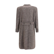 Dolce & Gabbana Gray Fleece Wool Coat
