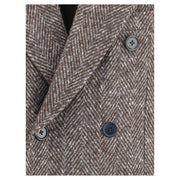 Dolce & Gabbana Gray Fleece Wool Coat